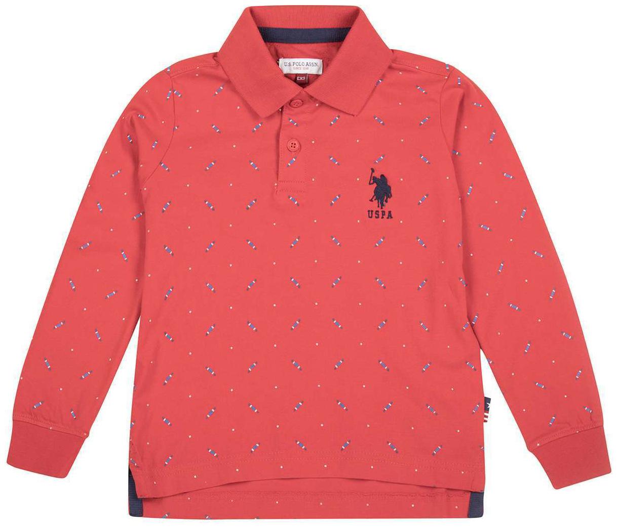 

U S Polo Assn Boy Cotton Printed T-shirt - Red