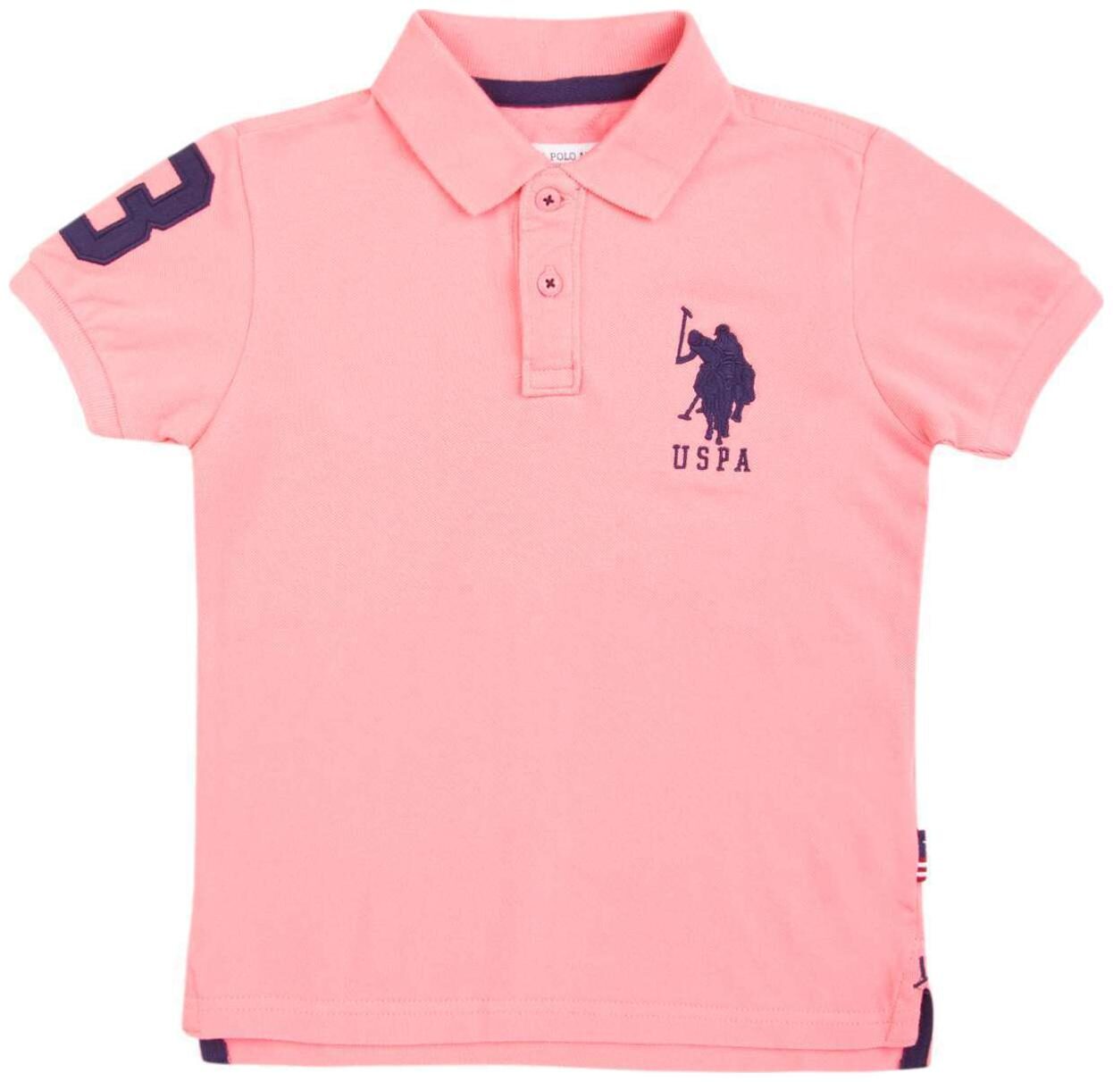 

U S Polo Assn Boy Cotton Solid T-shirt - Pink
