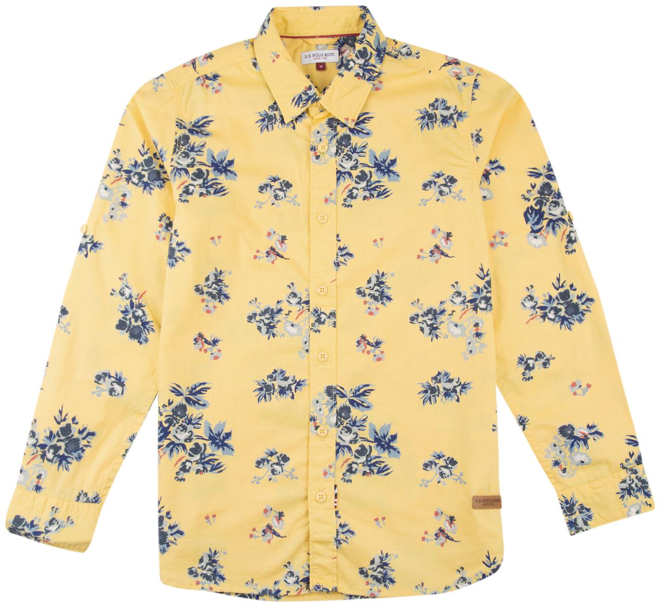

U S Polo Assn Boy Cotton Printed Shirt Yellow