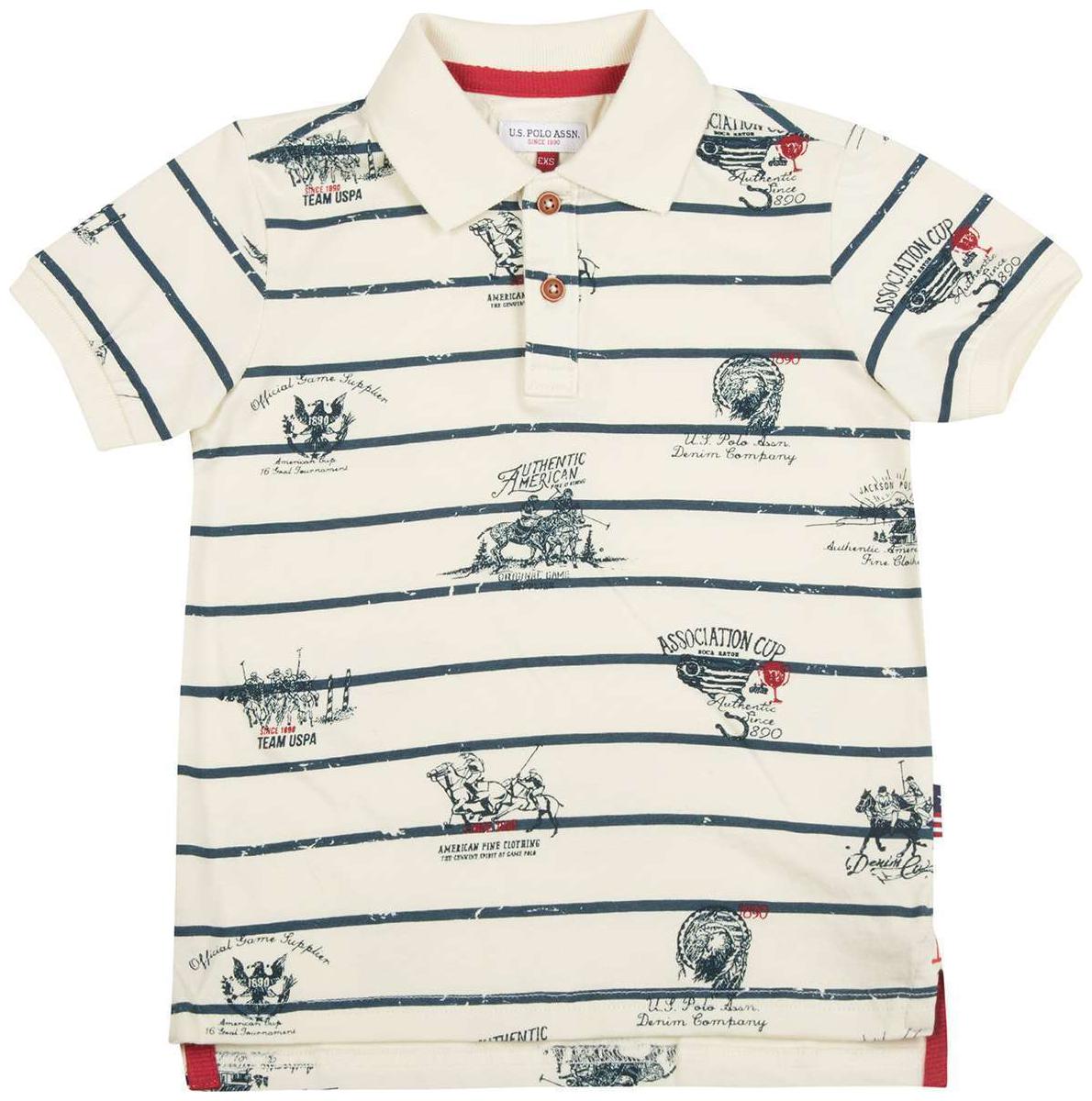 

U S Polo Assn Boy Cotton Printed T-shirt - White