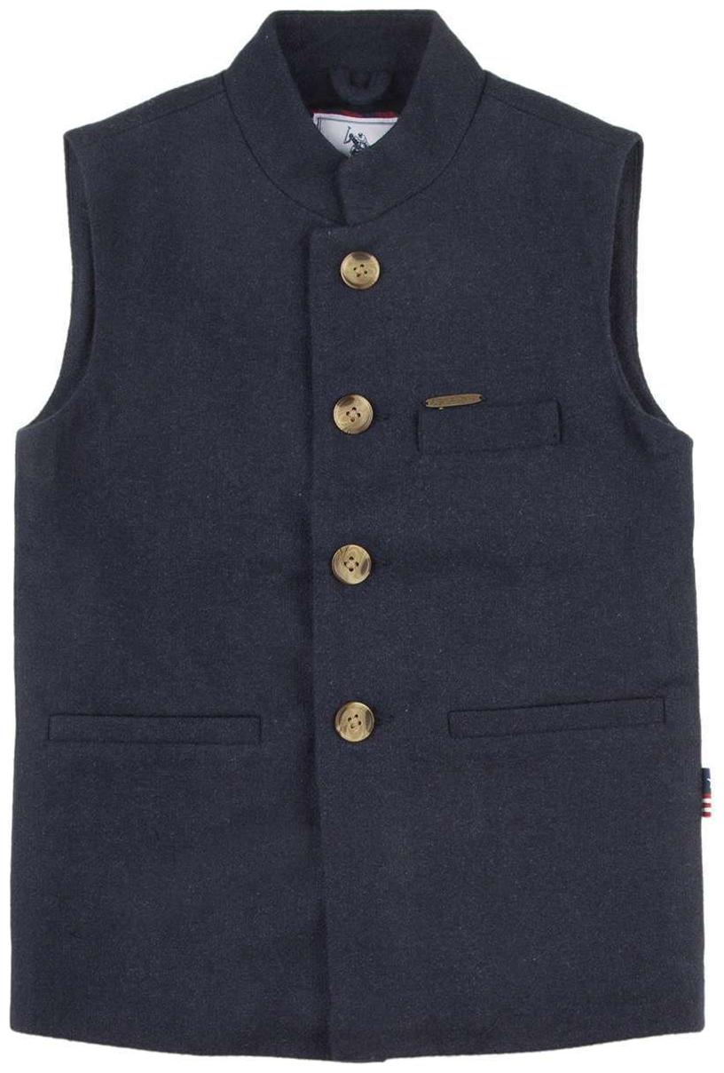 

U S Polo Assn Boy Wool Solid Ethnic jacket - Black