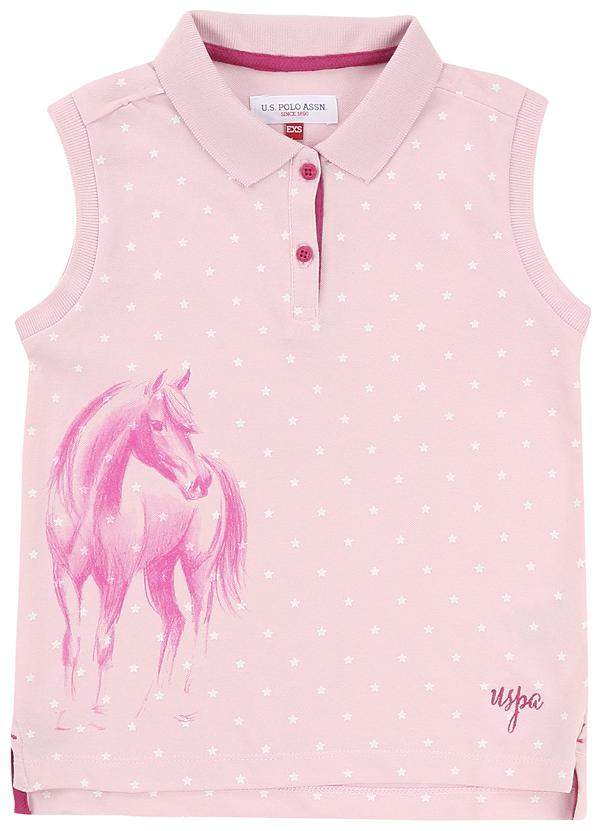 

U S Polo Assn Girl Cotton Solid Shirt - Pink