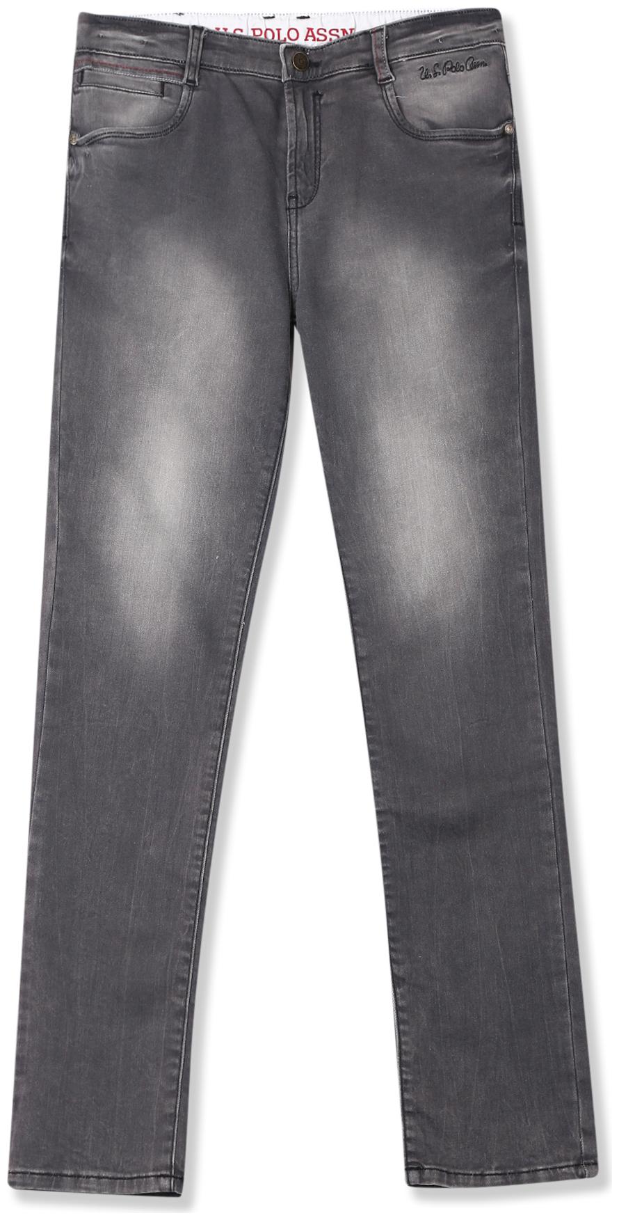 

U S Polo Assn Baby boy Cotton Solid Jeans - Grey