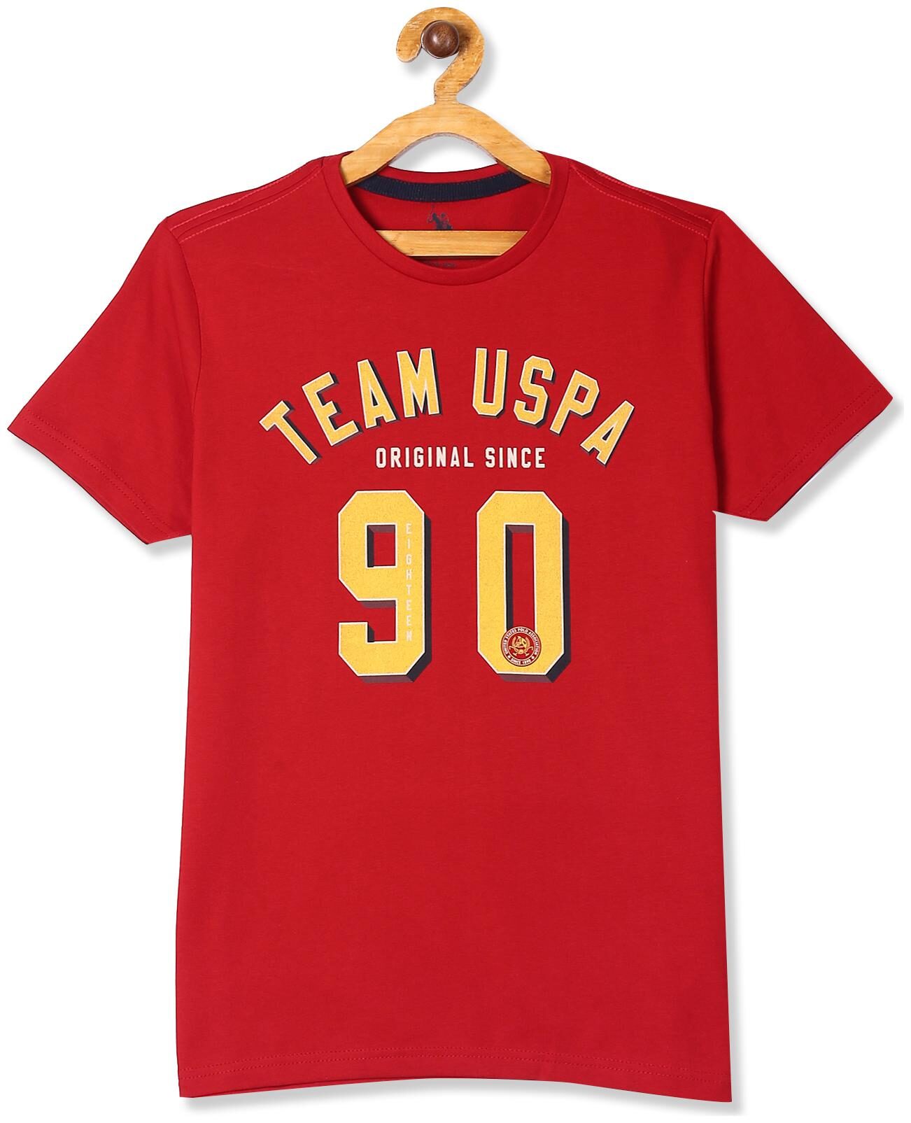 

U S Polo Assn Boy Cotton Printed T-shirt - Red