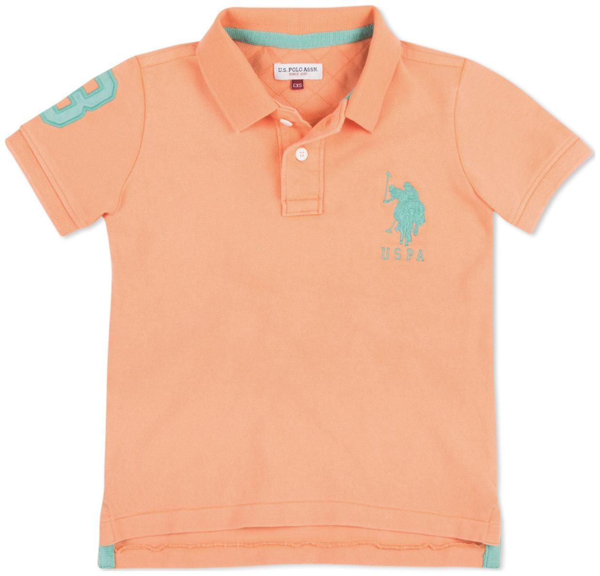 

U S Polo Assn Boy Cotton Solid T-shirt - Orange