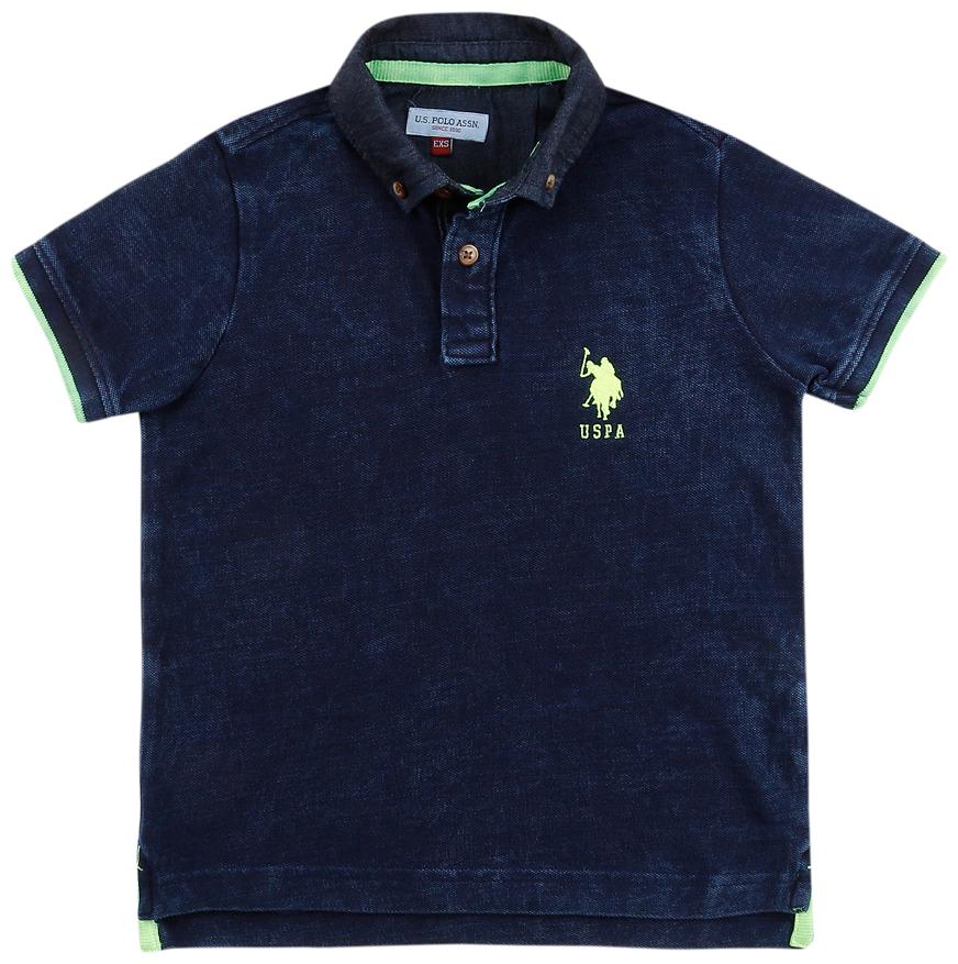 

U S Polo Assn Boy Cotton Solid T-shirt - Blue
