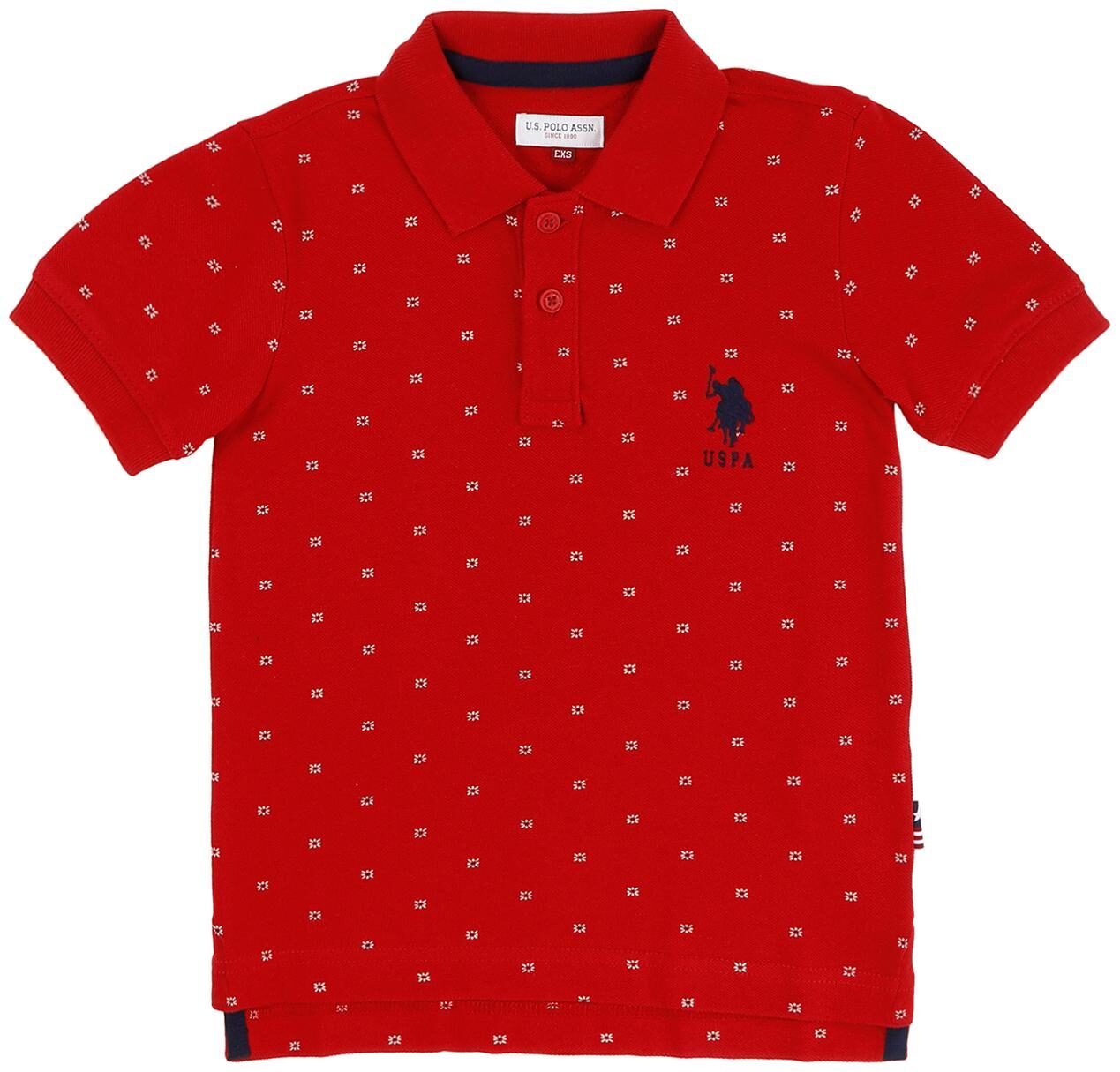 

U S Polo Assn Boy Cotton Printed T-shirt - Red