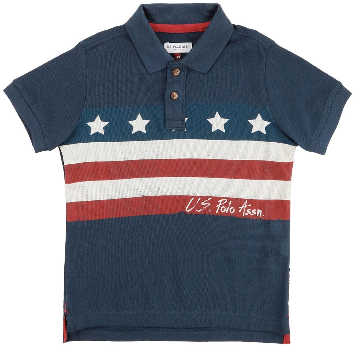 

U S Polo Assn Boy Cotton Printed T-shirt - Blue