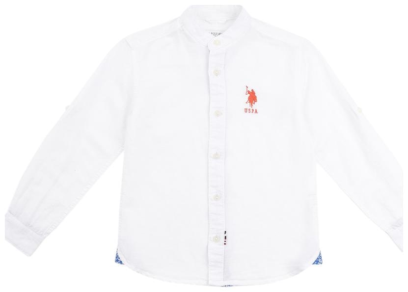 

U S Polo Assn Boy Cotton Solid Shirt White