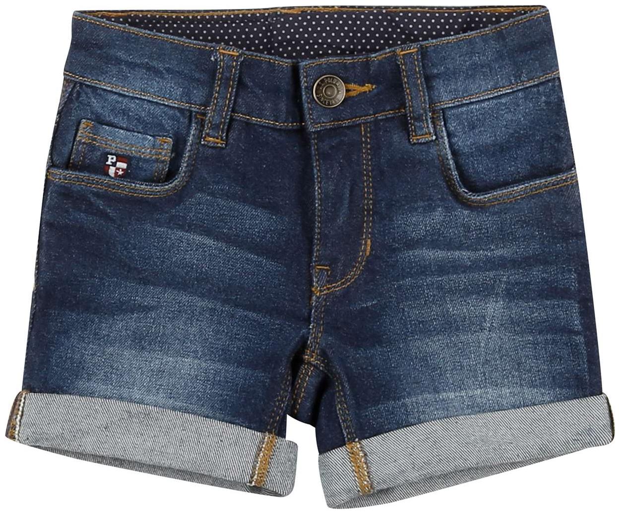 

U S Polo Assn Girl Cotton Acid wash Regular shorts - Blue