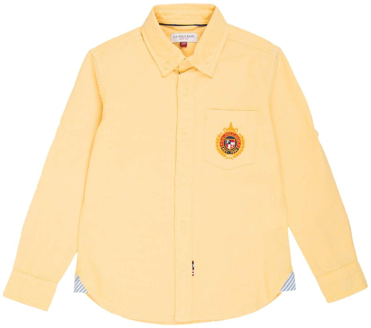 

U S Polo Assn Boy Cotton Solid Shirt Yellow