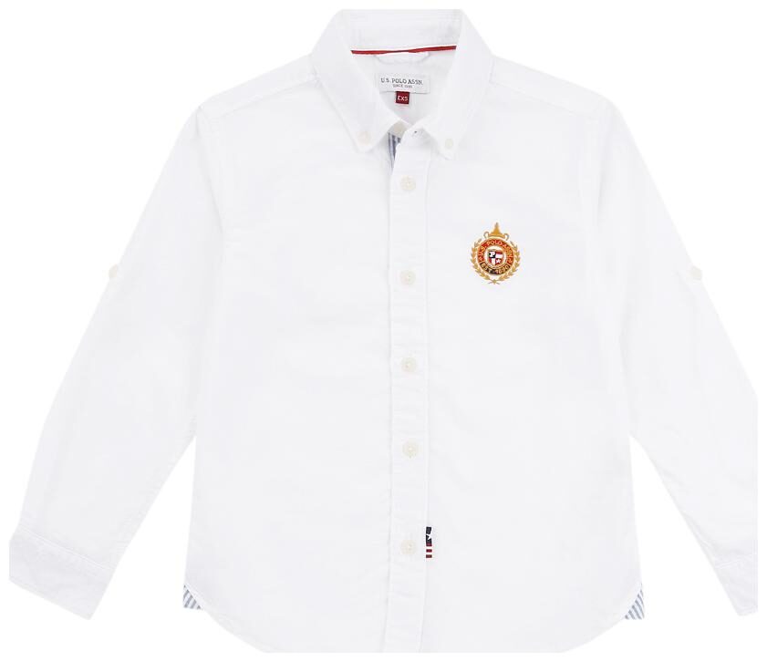 

U S Polo Assn Boy Cotton Solid Shirt White