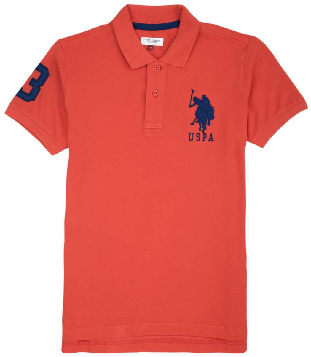

U S Polo Assn Boy Cotton Solid T-shirt - Red