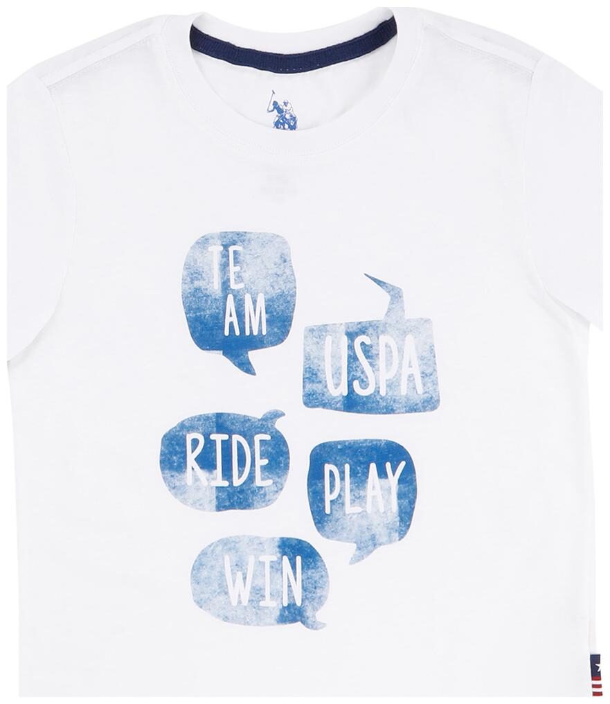 

U S Polo Assn Boy Cotton Printed T-shirt - White