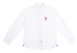 

U S Polo Assn Boy Cotton Solid Shirt White