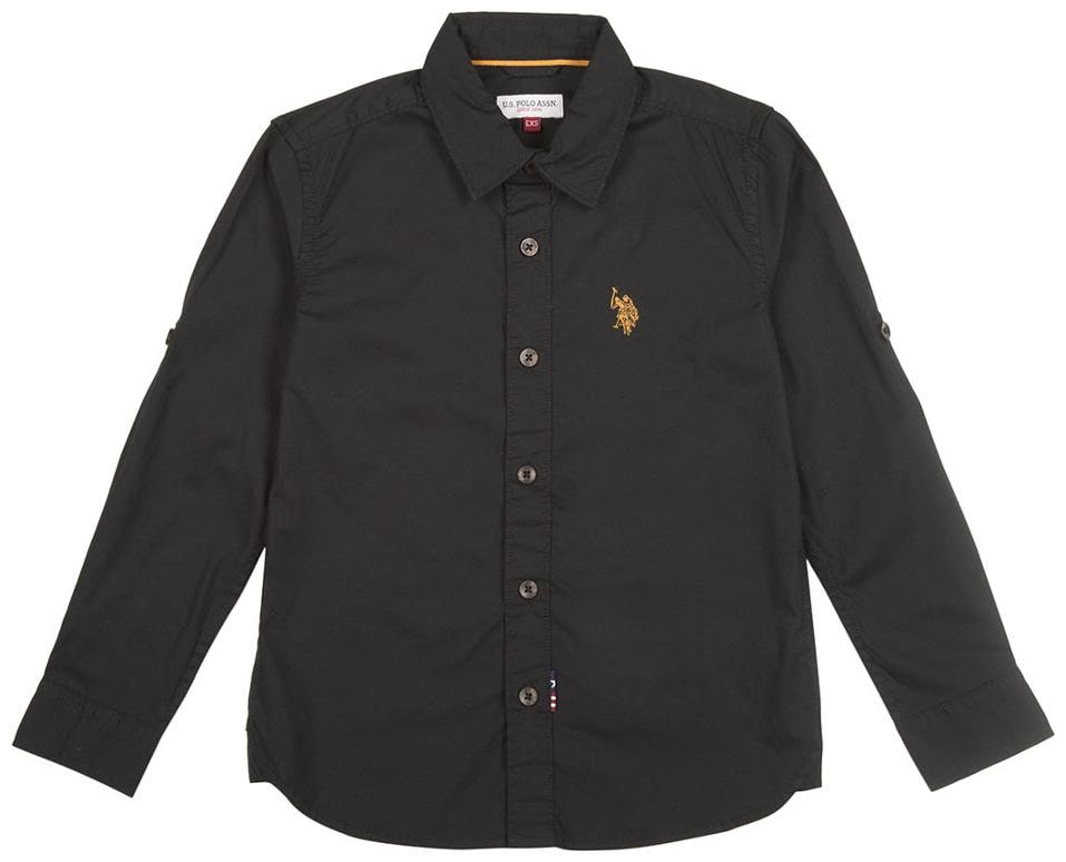 

U S Polo Assn Boy Cotton Solid Shirt Black
