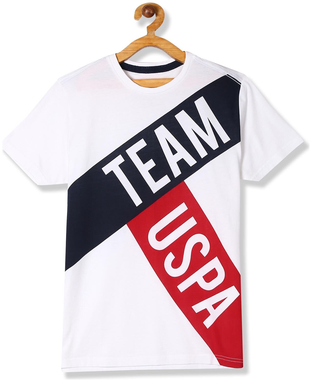 

U S Polo Assn Boy Cotton Striped T-shirt - White