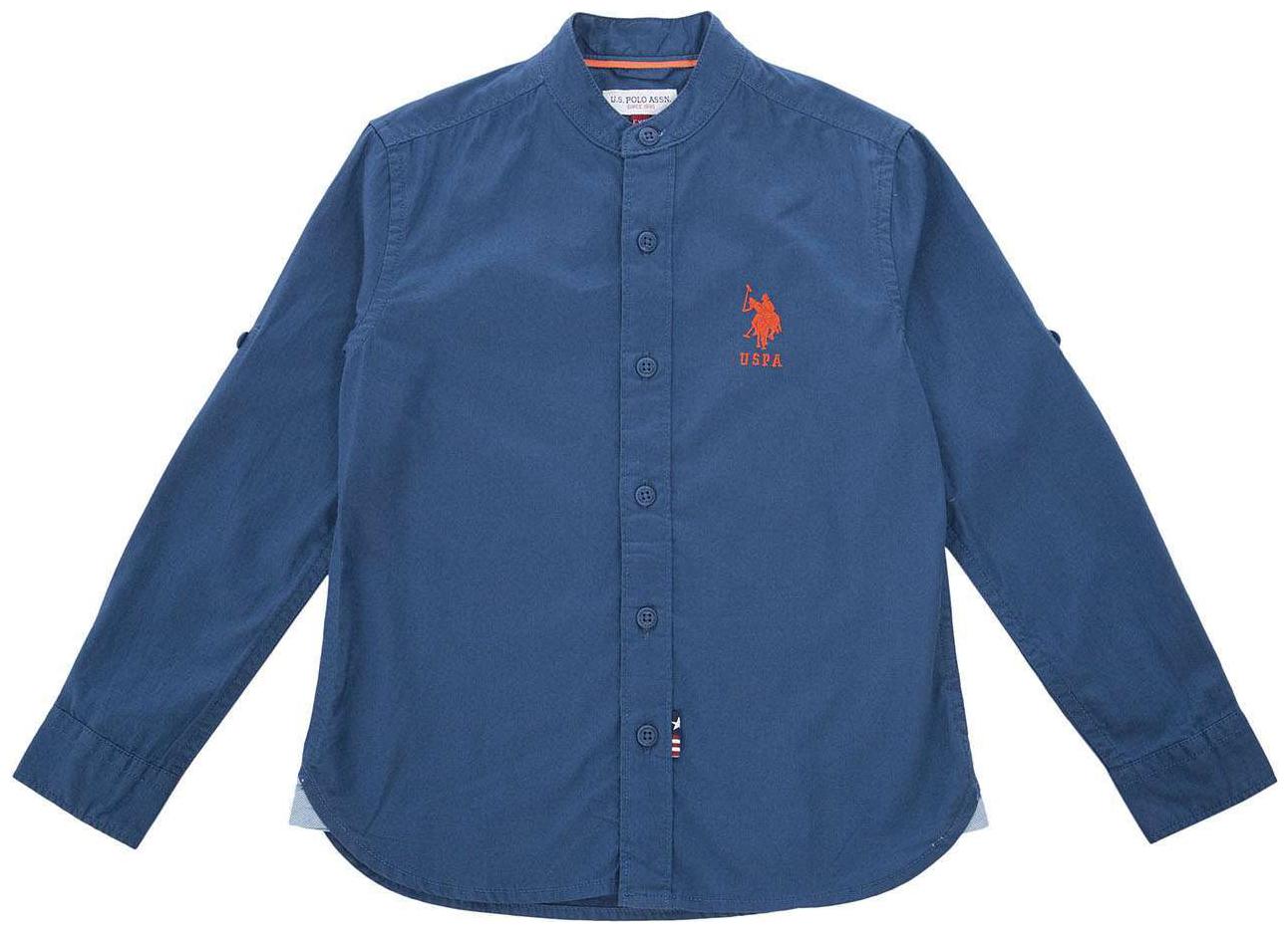 

U S Polo Assn Boy Cotton Solid Shirt Blue
