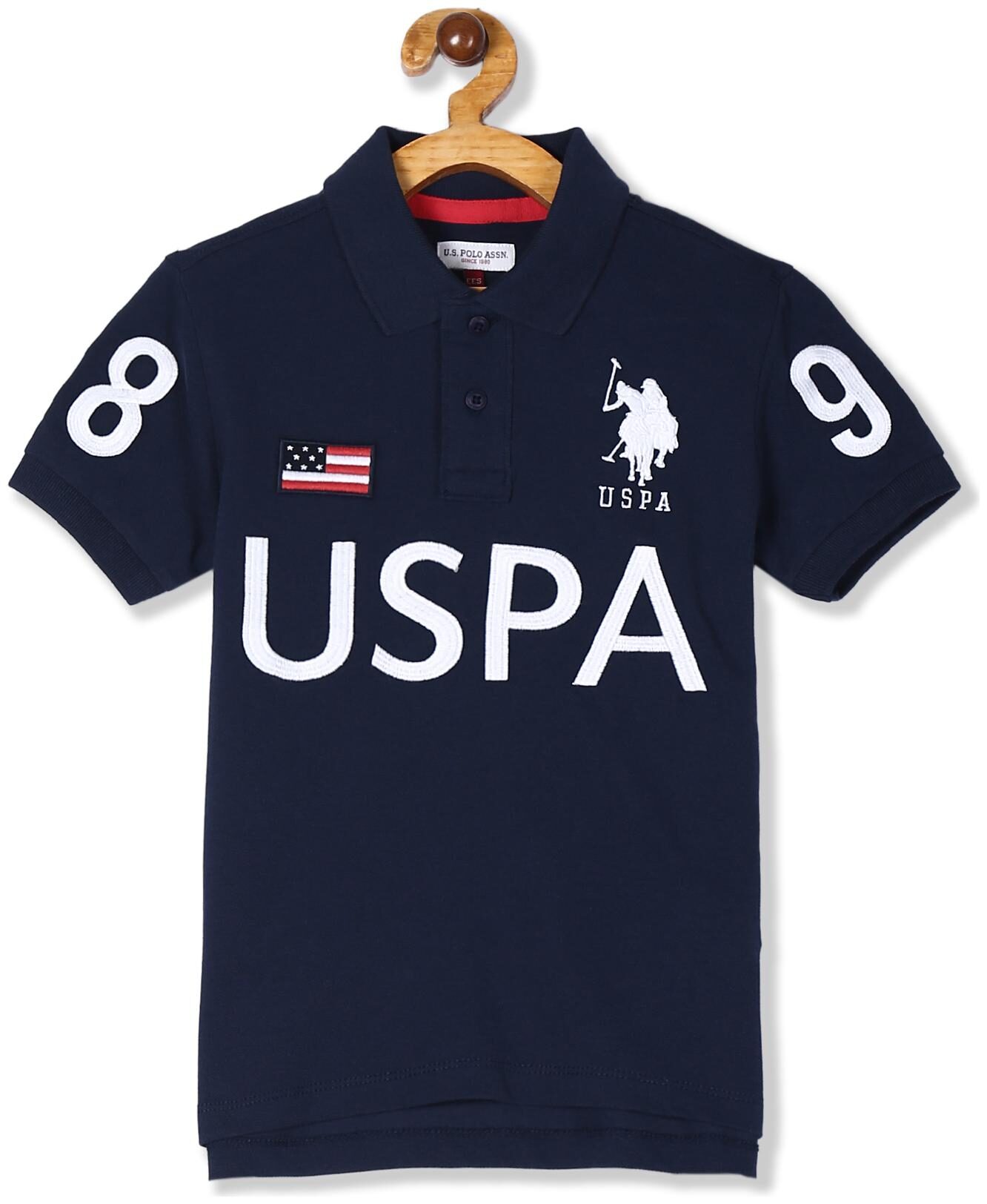 

U S Polo Assn Boy Cotton Printed T-shirt - Blue