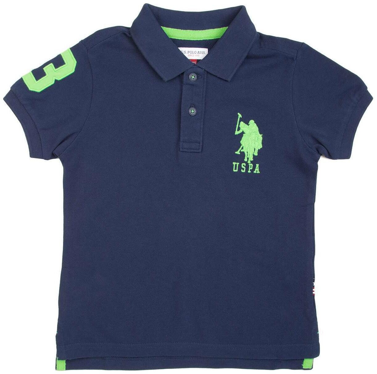 

U S Polo Assn Boy Cotton Solid T-shirt - Blue