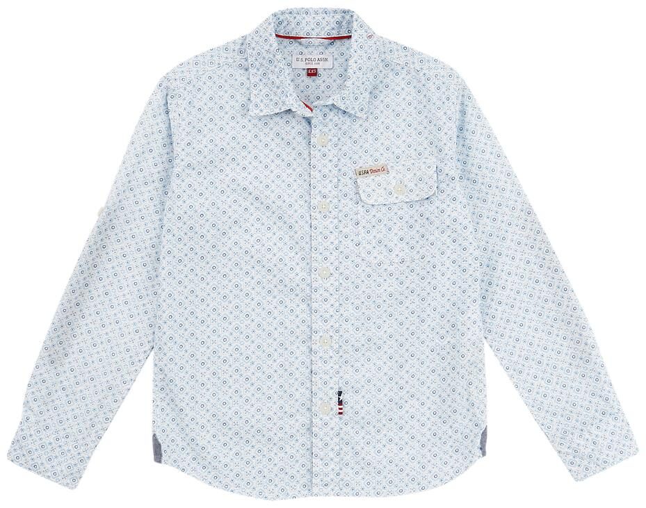 

U S Polo Assn Boy Cotton Solid Shirt Blue