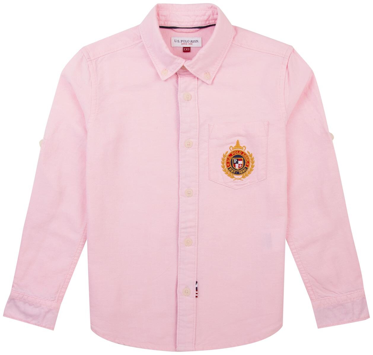 

U S Polo Assn Boy Cotton Solid Shirt Pink