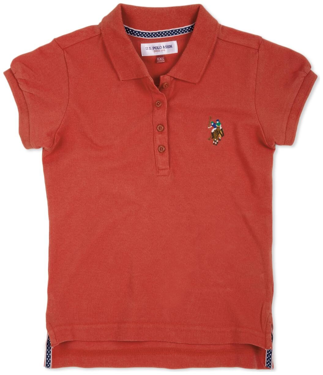 

U S Polo Assn Girl Cotton Solid T shirt - Red