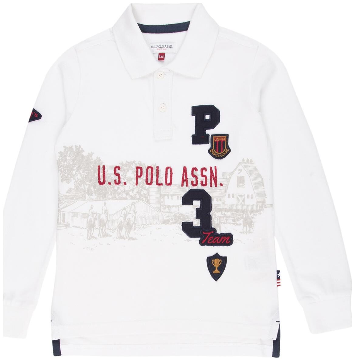 

U S Polo Assn Boy Cotton Printed T-shirt - White