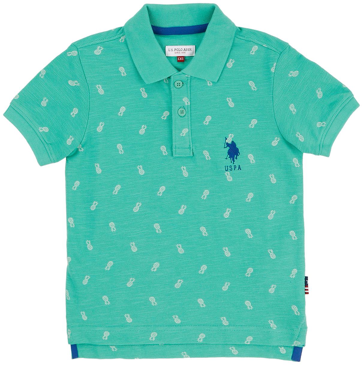 

U S Polo Assn Boy Cotton Printed T-shirt - Green