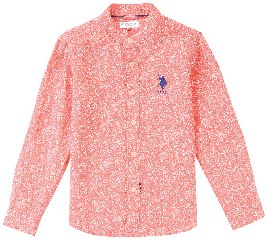 

U S Polo Assn Boy Cotton Solid Shirt Pink