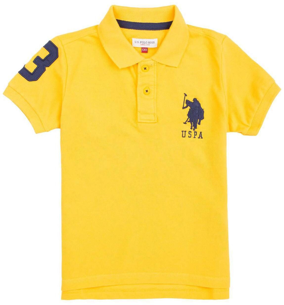 

U S Polo Assn Boy Cotton Solid T-shirt - Yellow