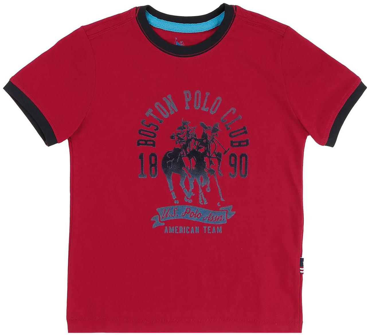 

U S Polo Assn Boy Cotton Printed T-shirt - Red