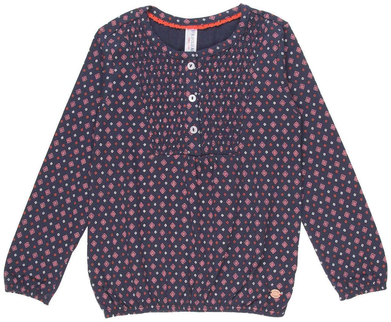 

U S Polo Assn Girl Cotton Printed Top - Blue