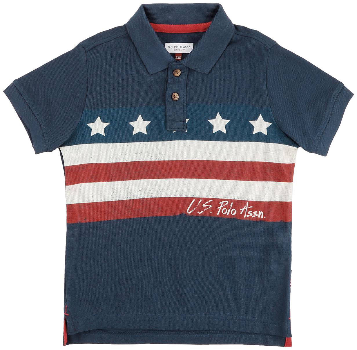 

U S Polo Assn Boy Cotton Printed T-shirt - Blue