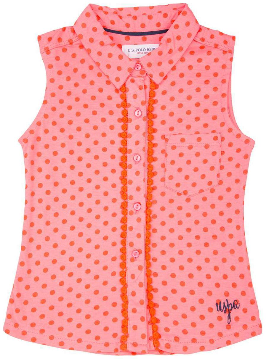 

U S Polo Assn Girl Cotton Printed Shirt - Pink