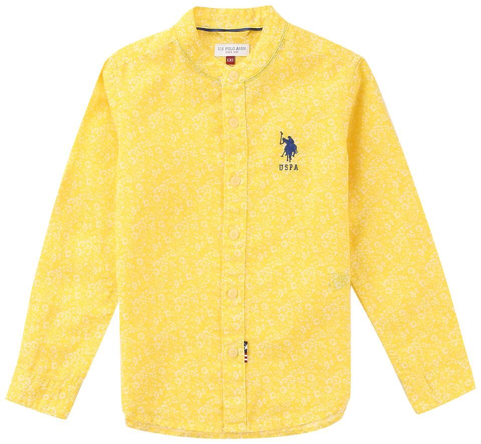 

U S Polo Assn Boy Cotton Solid Shirt Yellow