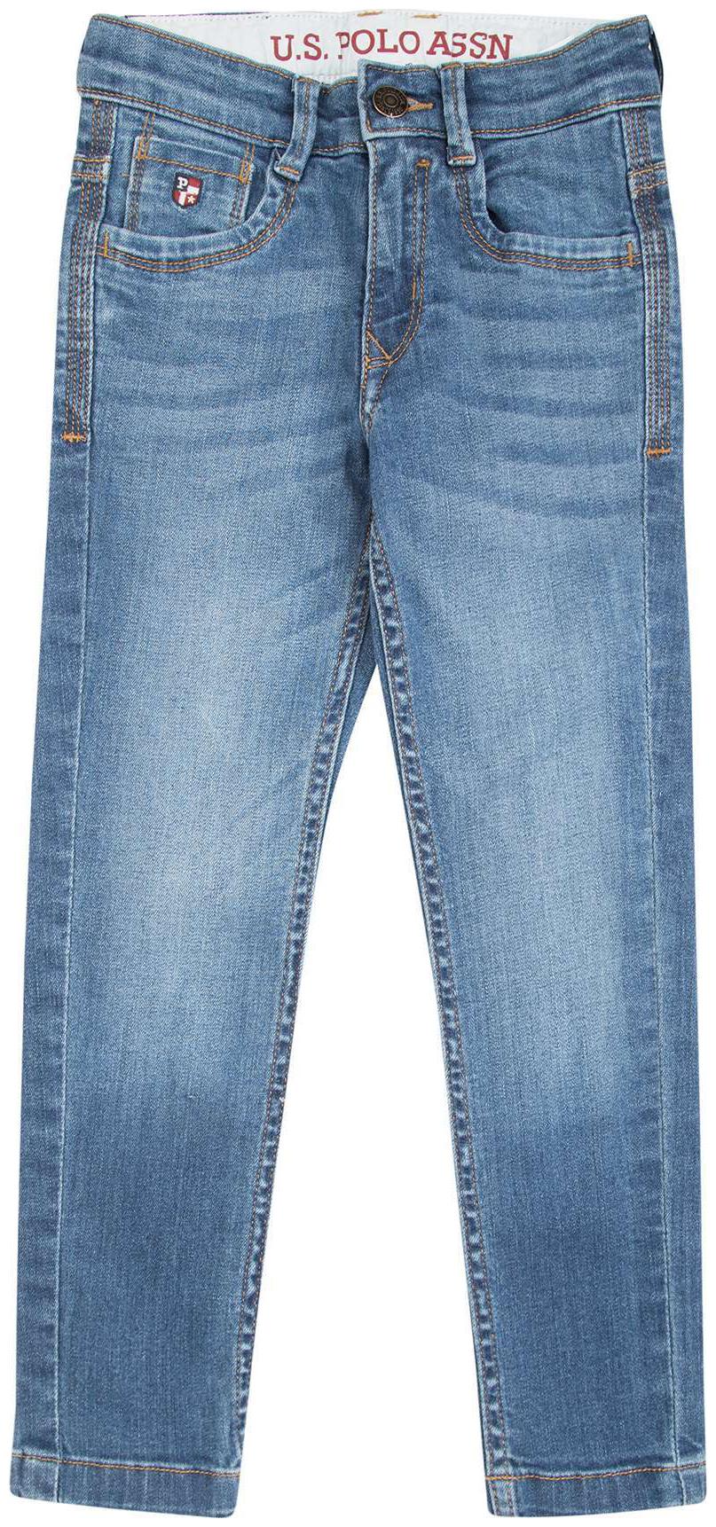

U S Polo Assn Blue Cotton Boys Stone Washed Slim Fit Jeans