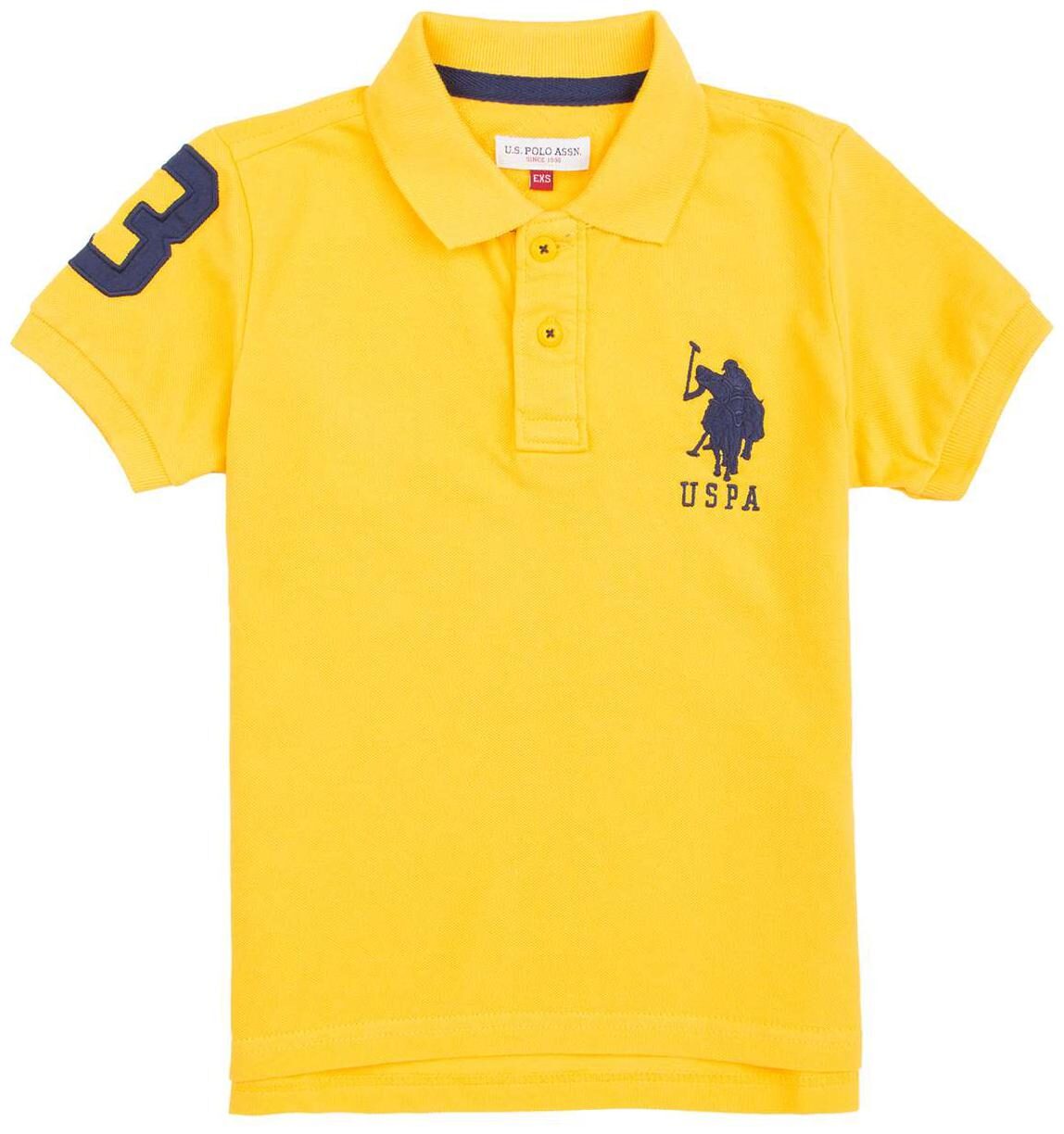 

U S Polo Assn Boy Cotton Solid T-shirt - Yellow