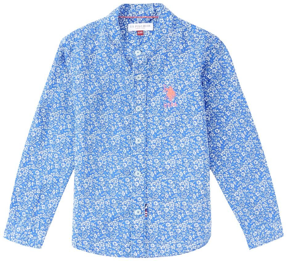 

U S Polo Assn Boy Cotton Solid Shirt Blue
