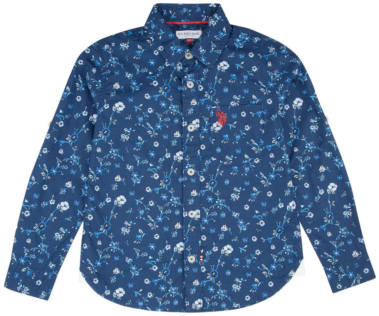 

U S Polo Assn Boy Cotton Printed Shirt Blue