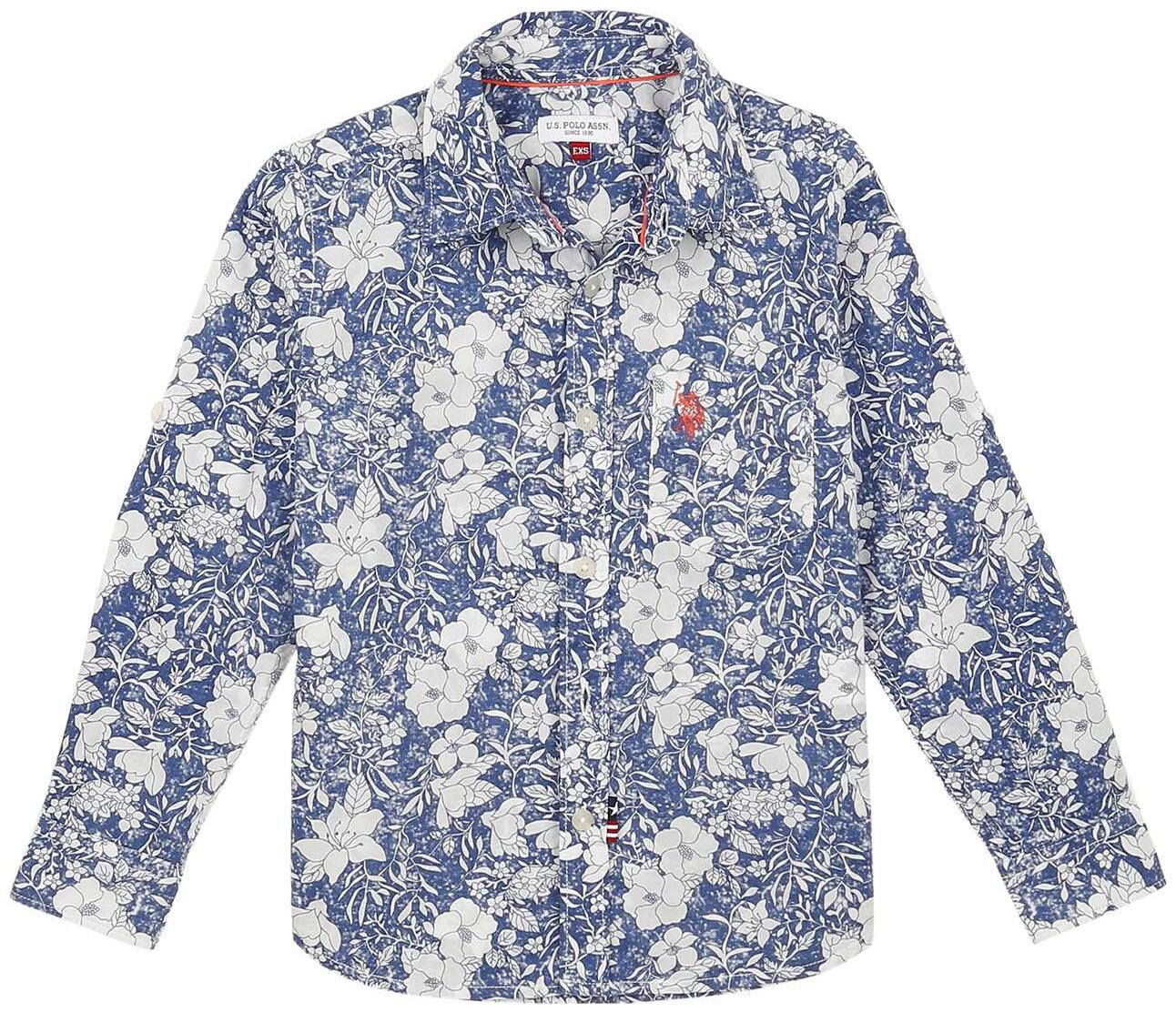 

U S Polo Assn Boy Cotton Printed Shirt Blue