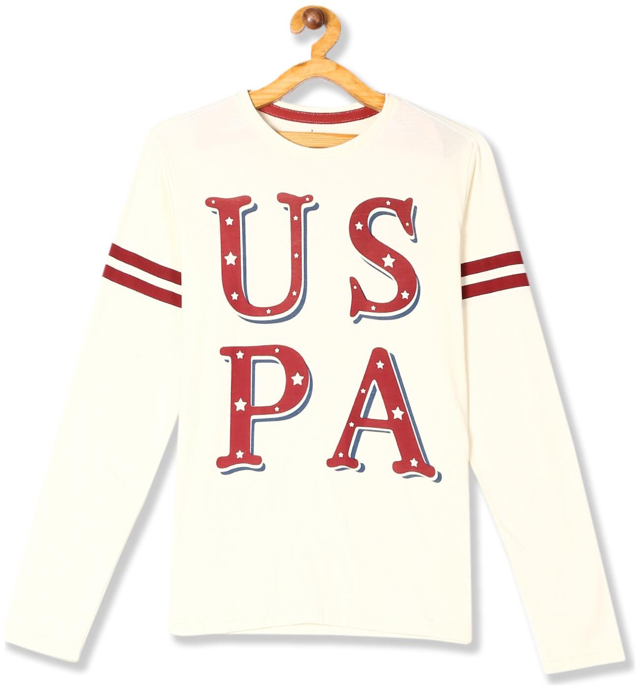 

U S Polo Assn Boy Cotton Printed T-shirt - White
