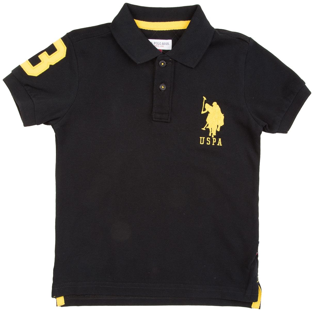 

U S Polo Assn Cotton Solid T shirt for Baby Boy - Black