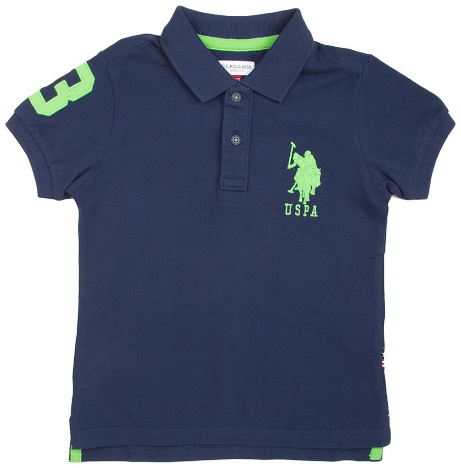 

U S Polo Assn Boy Cotton Solid T-shirt - Blue