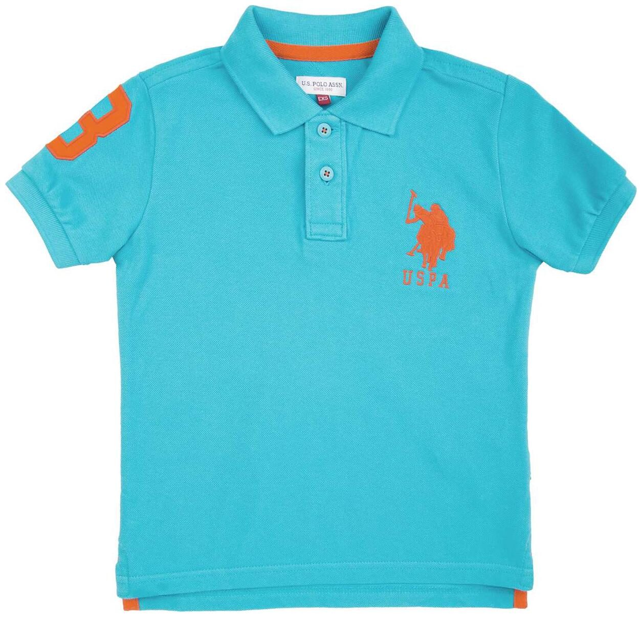 

U S Polo Assn Boy Cotton Solid T-shirt - Blue