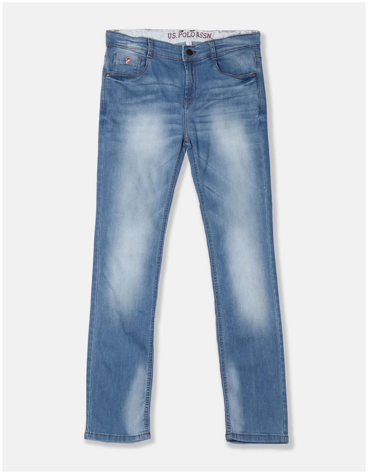 

U S Polo Assn Baby boy Cotton Solid Jeans - Blue