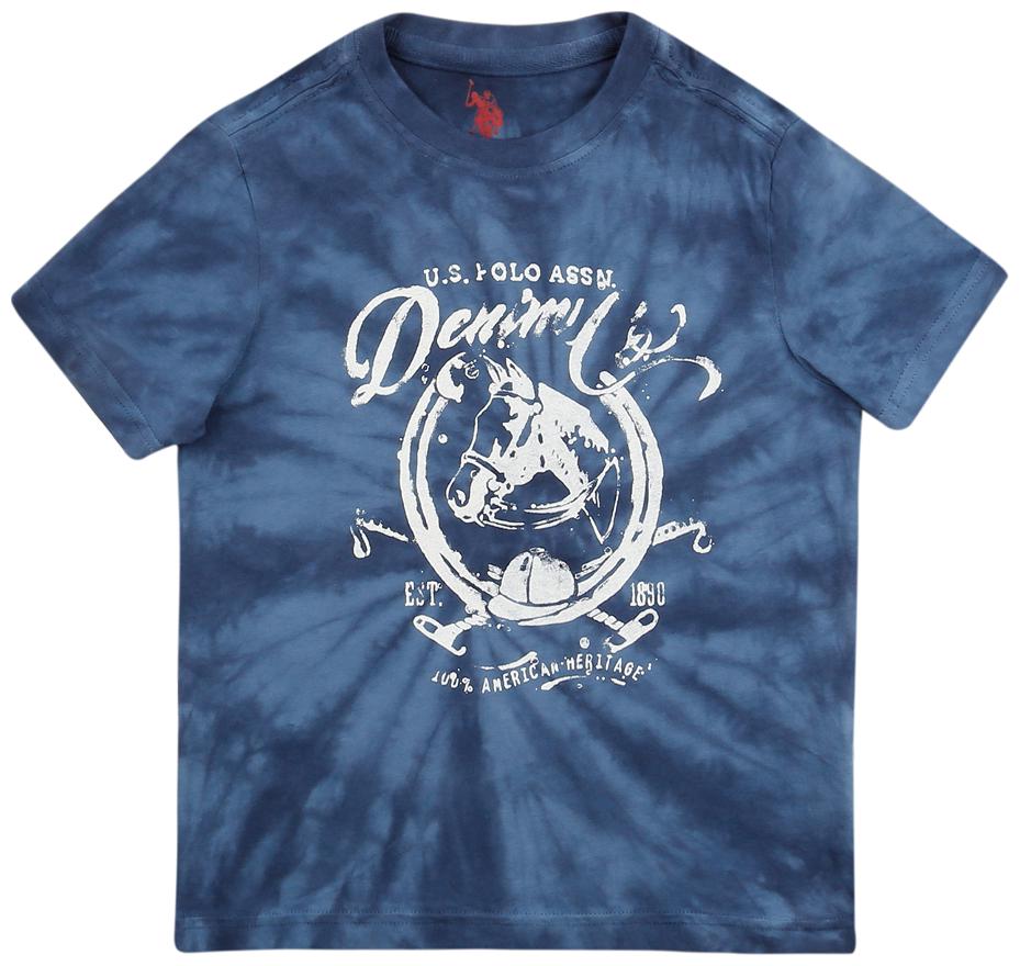 

U S Polo Assn Boy Cotton Solid T-shirt - Blue