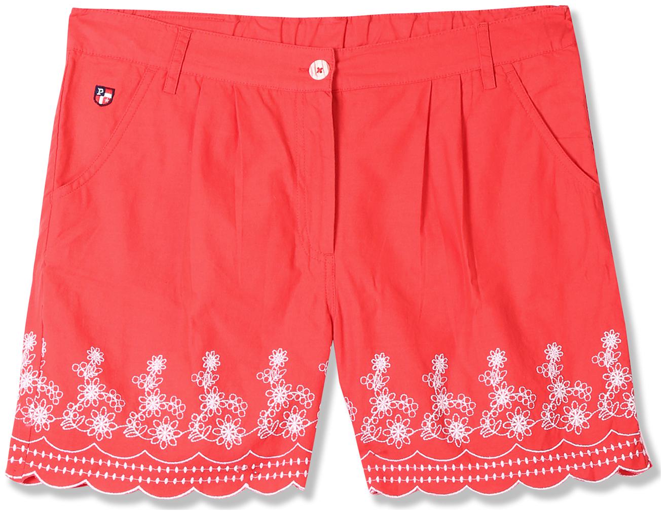 

U S Polo Assn Girl Cotton Embroidered Regular shorts - Pink