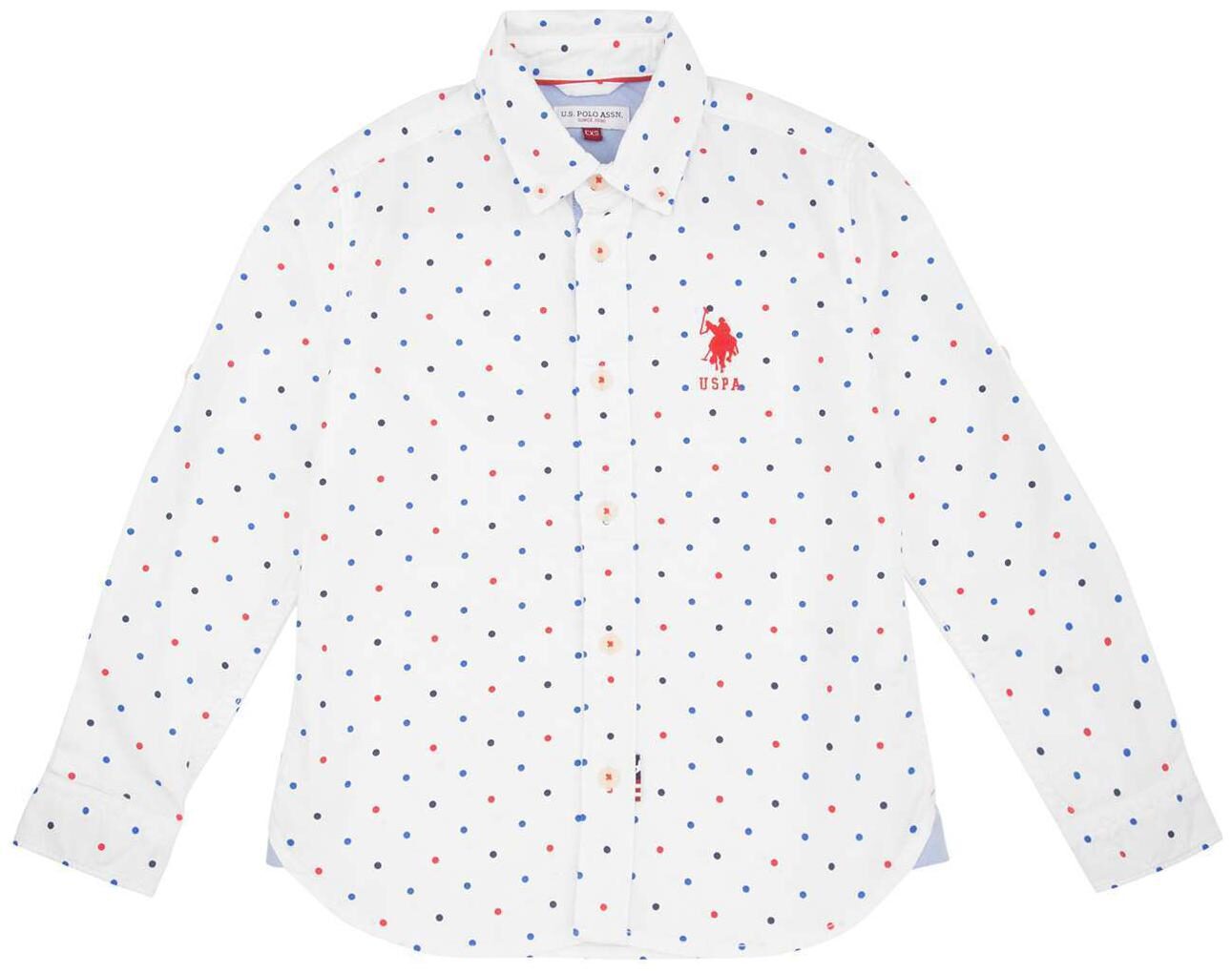 

U S Polo Assn Boy Cotton Printed Shirt White