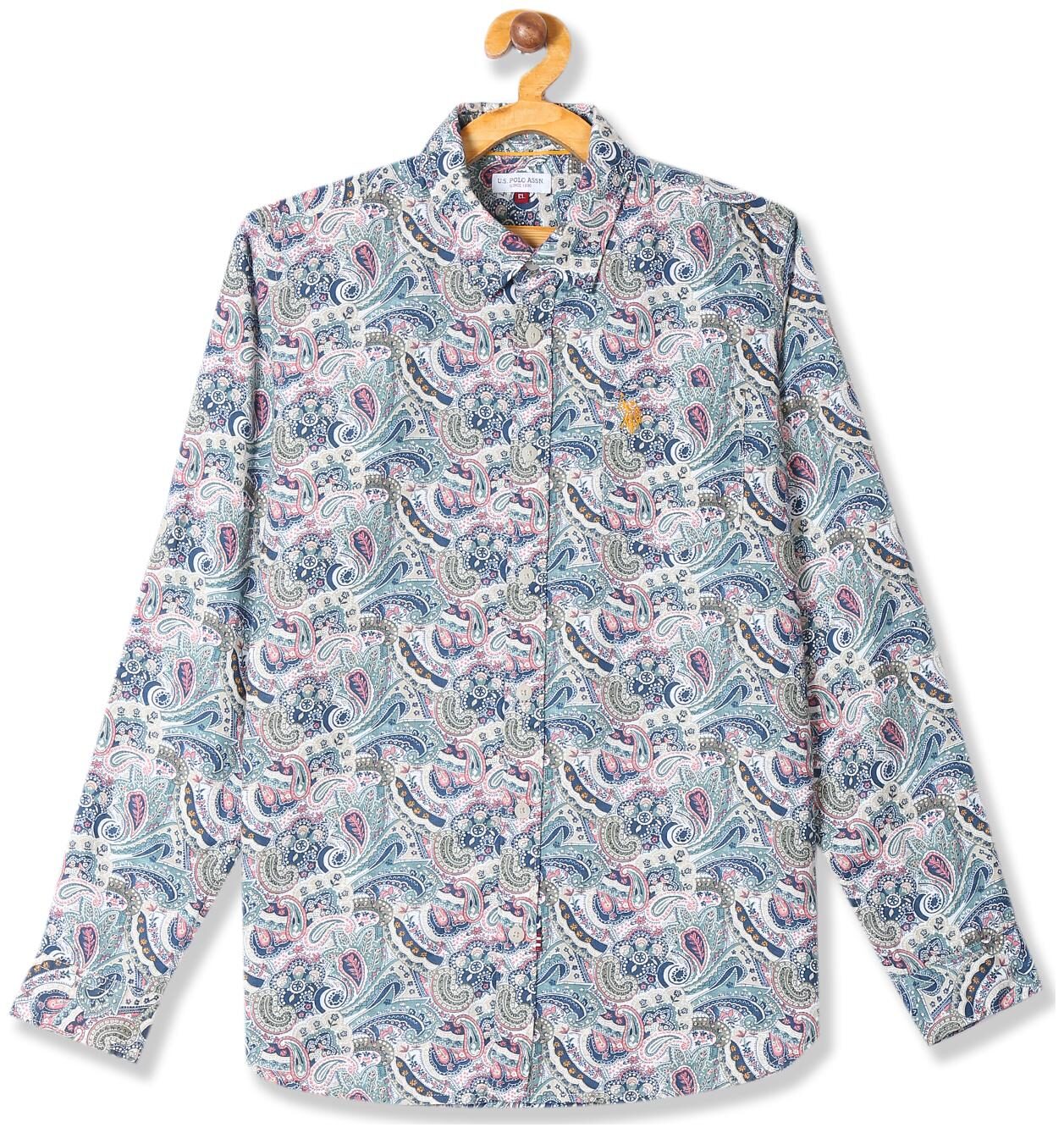

U S Polo Assn Boy Cotton Printed Shirt Multi